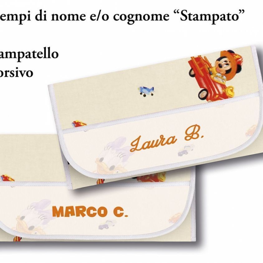 esempio di colore nome stampato in corsivo e stampatello